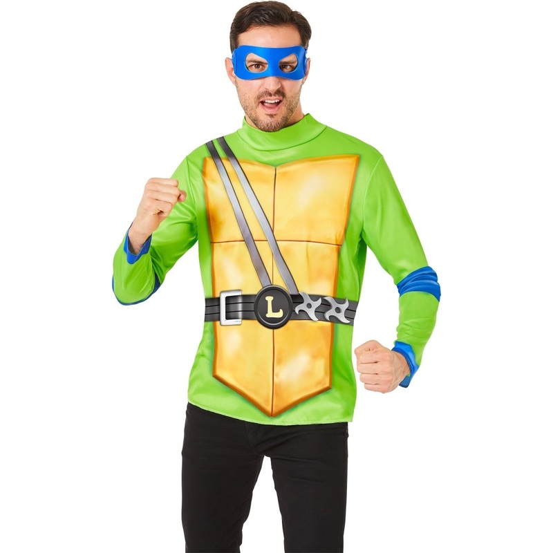 Teenage Mutant Ninja Turtles Leo Wear Kit for Adults, Shirt and Mask OS