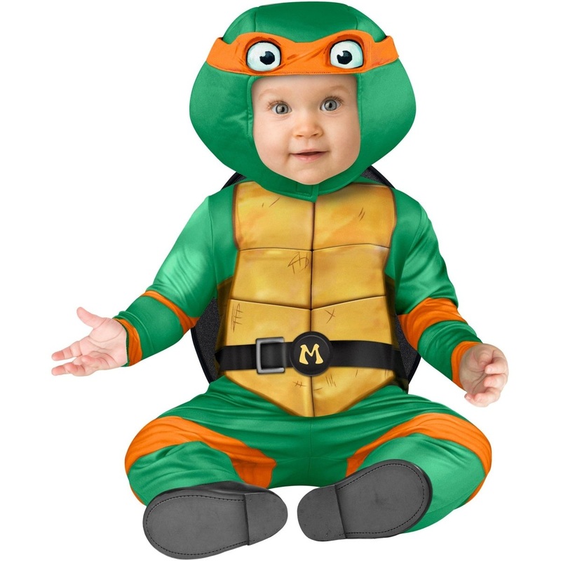 Teenage Mutant Ninja Turtles Mikey Costume for Babies, Jumpsuit, Shell and Hood S