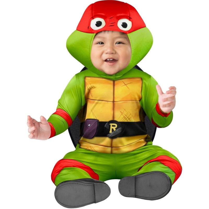 Teenage Mutant Ninja Turtles Raph Costume for Babies, Jumpsuit, Shell and Hood S