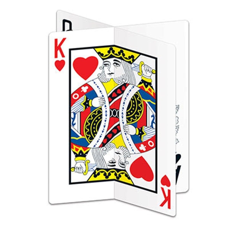 3D Playing Card Centerpiece, 12 Inches