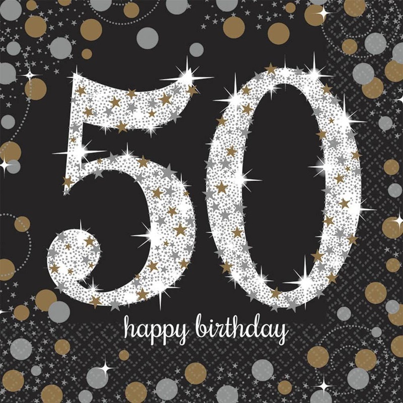 50th Sparkling Celeb - Luncheon Napkins 16/pkg.