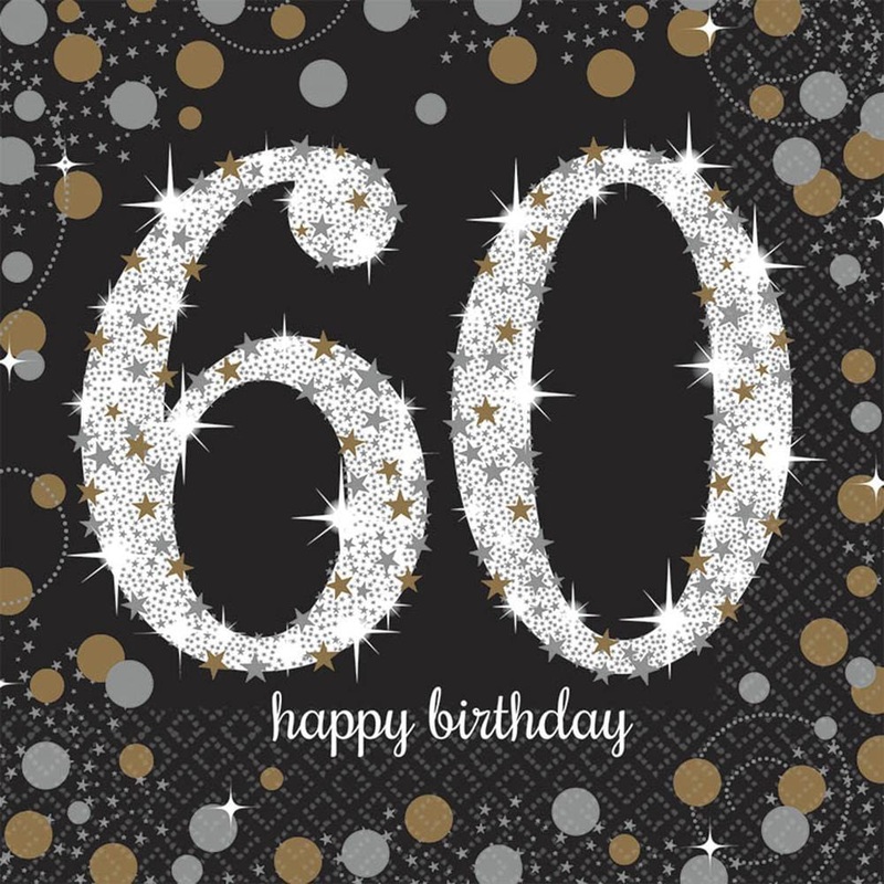 60th Sparkling Celeb - Luncheon Napkins 16/pkg.