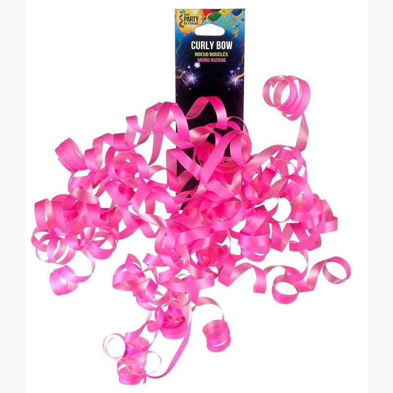 Curly Bow - Neon Pink