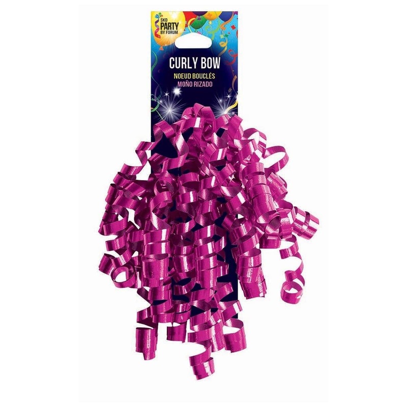Curly Bows - Hot Pink