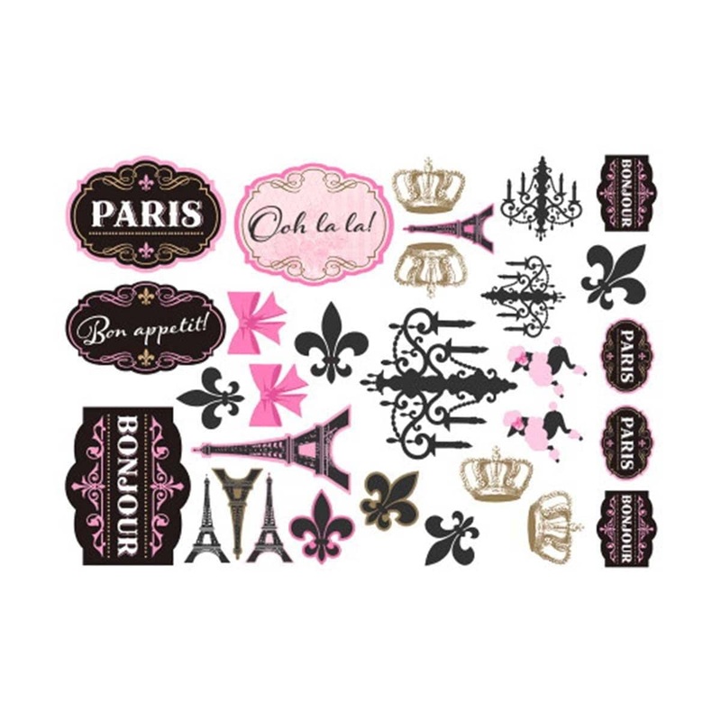 Day In Paris Cutouts, 30 per Package