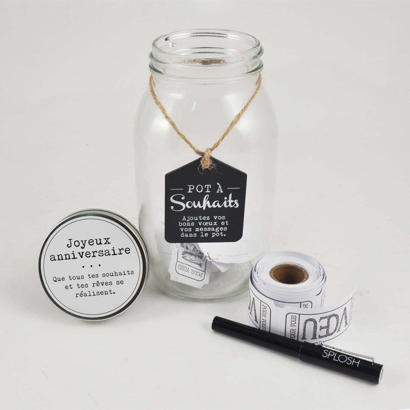 French Wish Jar Set - Happy Birthday