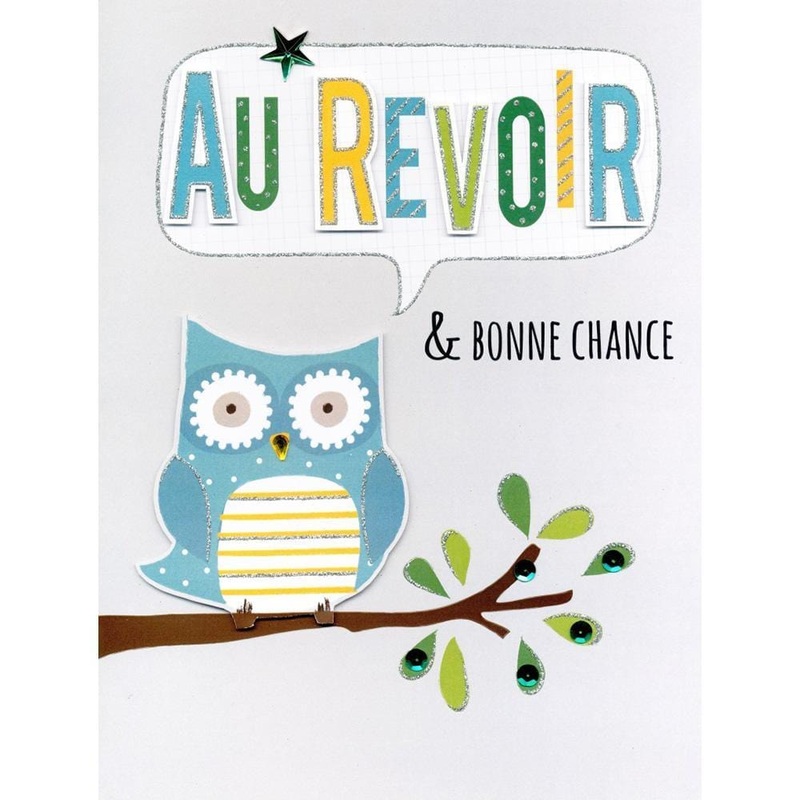 Gigantic Card - Au Revoir & Bonne Chance