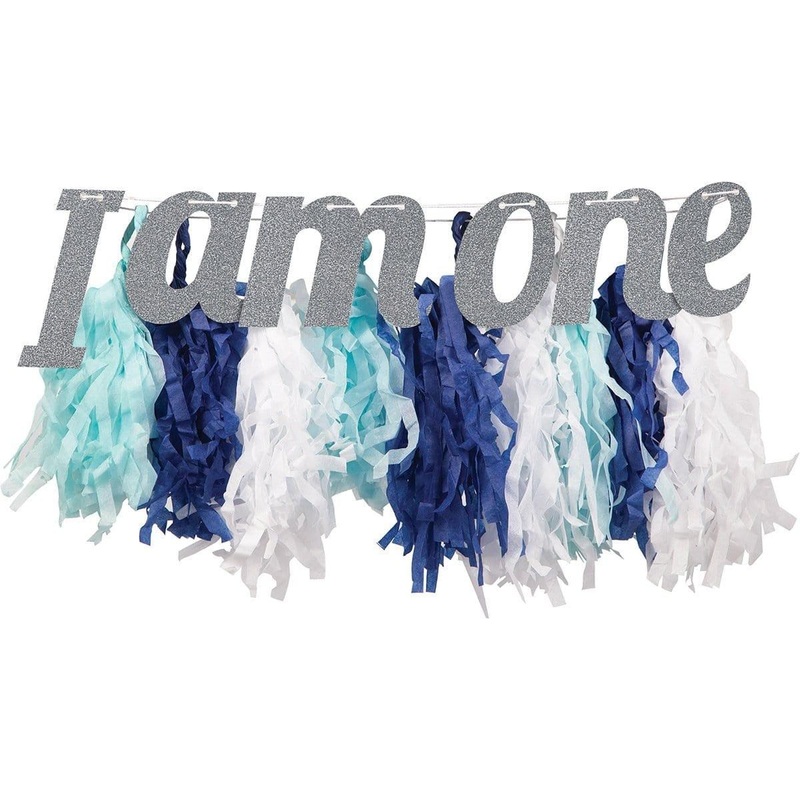 High Chair Deco Fringe Tissue - Blue
