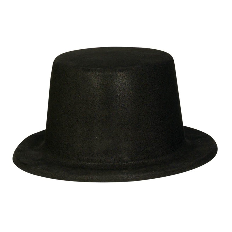Hollywood Black Felt Top Hat for Adults