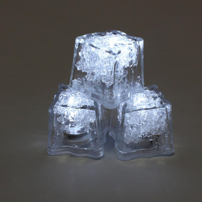 Ice Cubes W/flashing Lights - White
