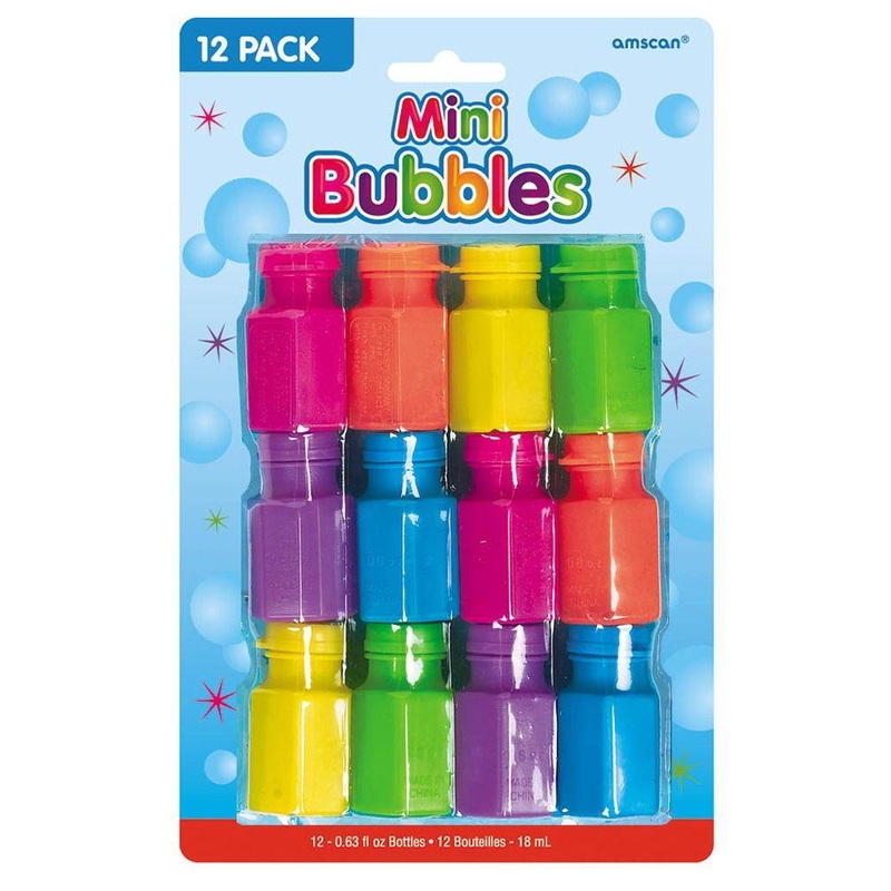 Mini bubble bottles 0.6 ounces, 12 per package