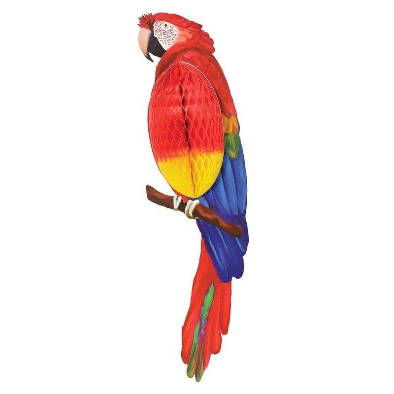 Parrot Honeycomb Decoration, 23 Inches