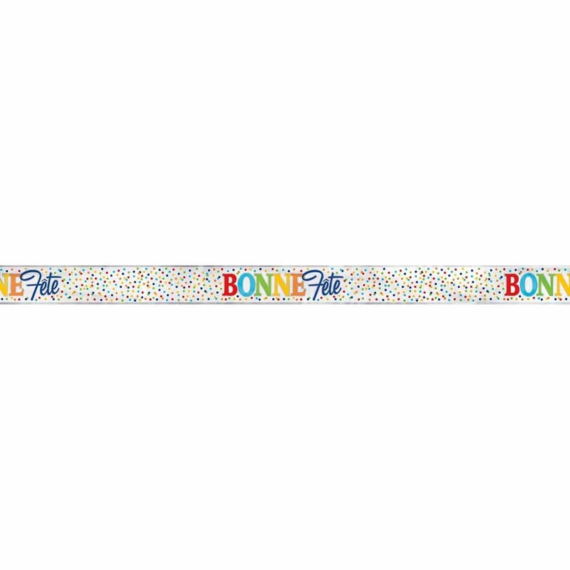 Rainbow Polka Dot - Foil Banner 12pi.