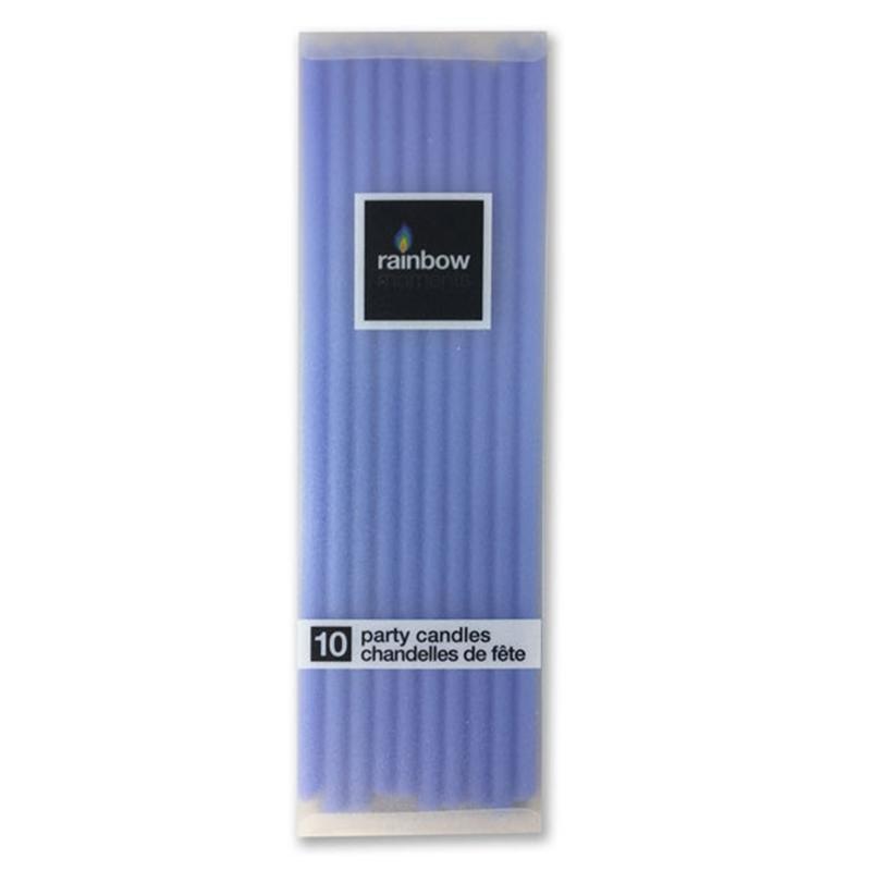 Slim Paraffin Candles 10/pkg - Blue
