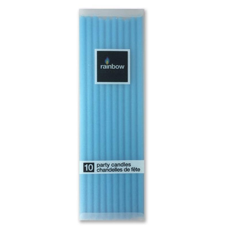 Slim Paraffin Candles 10/pkg - Teal