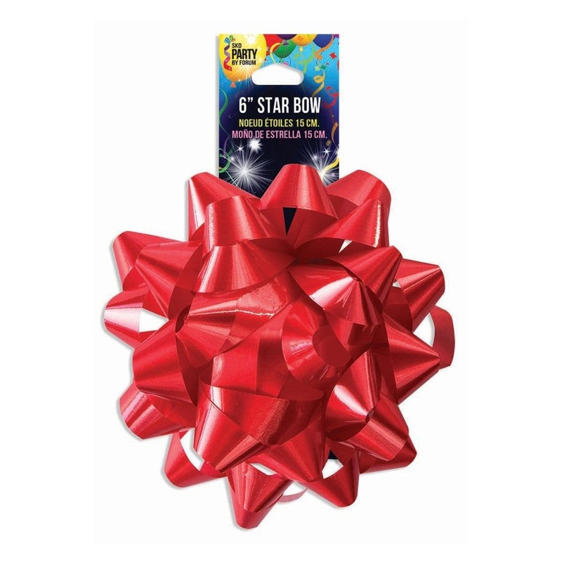 Star Bow 6 In. - Red