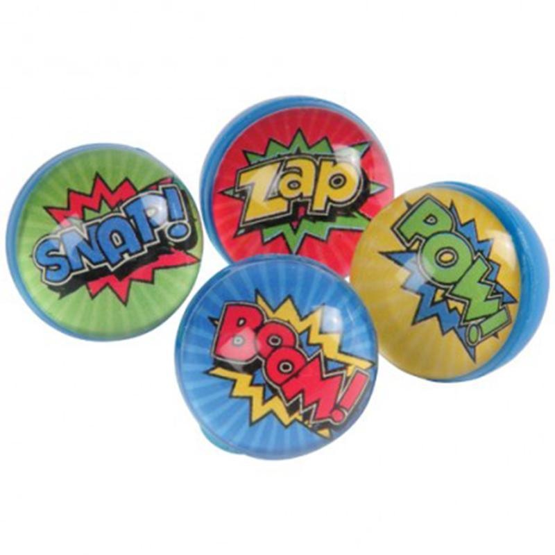 Superhero bounce balls, 12 per package