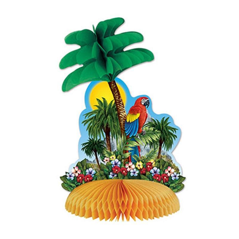 Tropical Island Centerpiece, 12 Inches