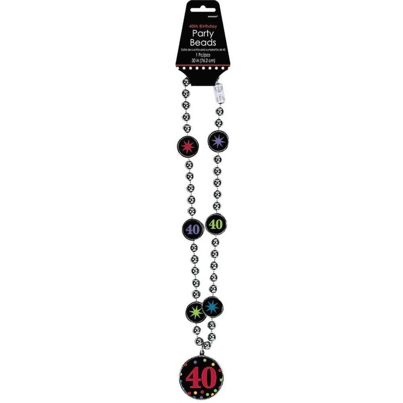 40th - Bead Necklace 17 in.