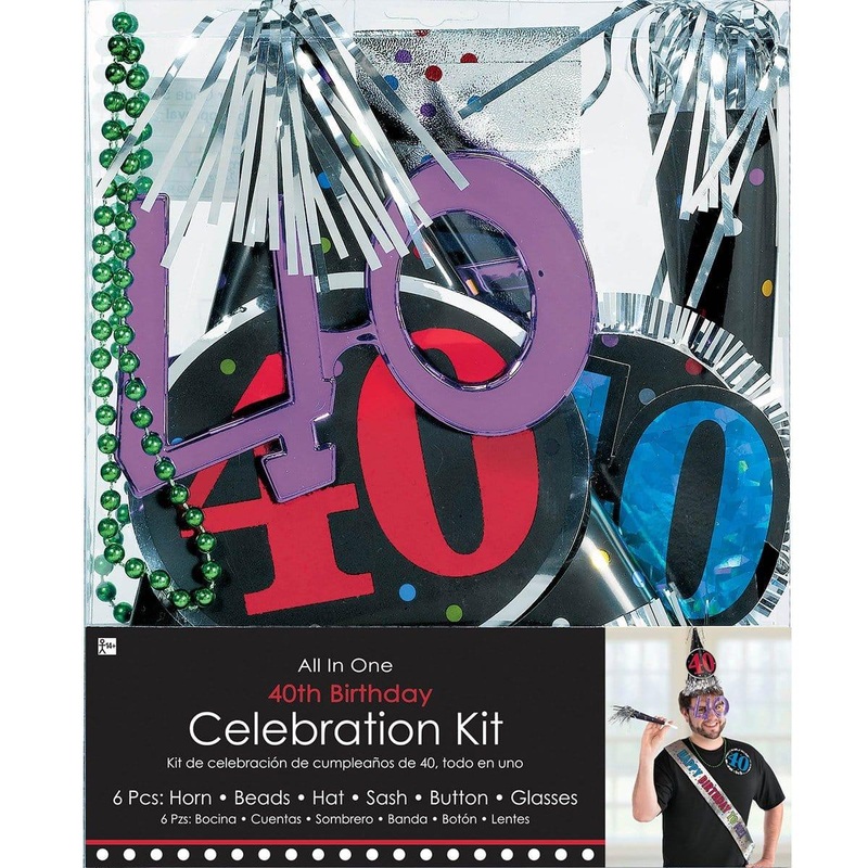 40th - Birthday Party Kit 6/pkg.