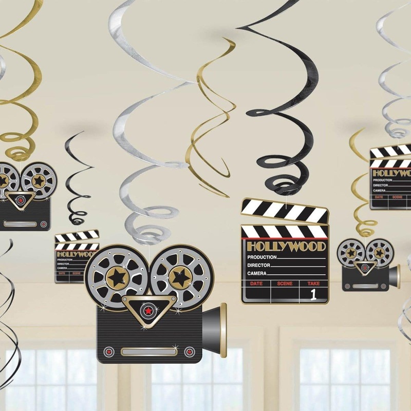 Camera Swirl Decorations, 12 per Package