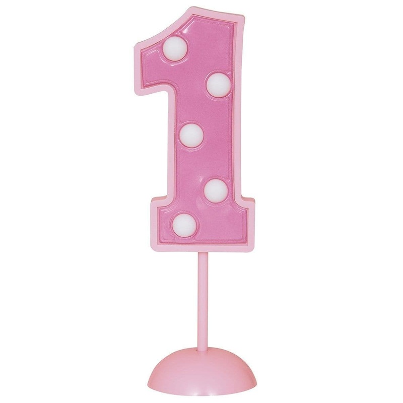 Flashing Number Deco #1 - Pink