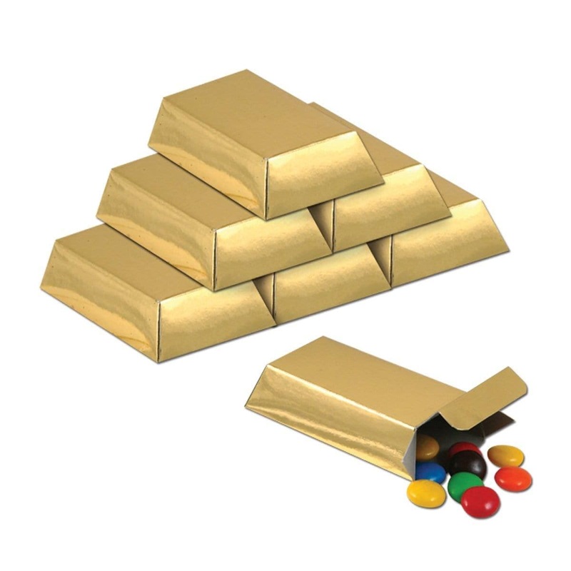 Gold Bar Favor Boxes, 12 per Package