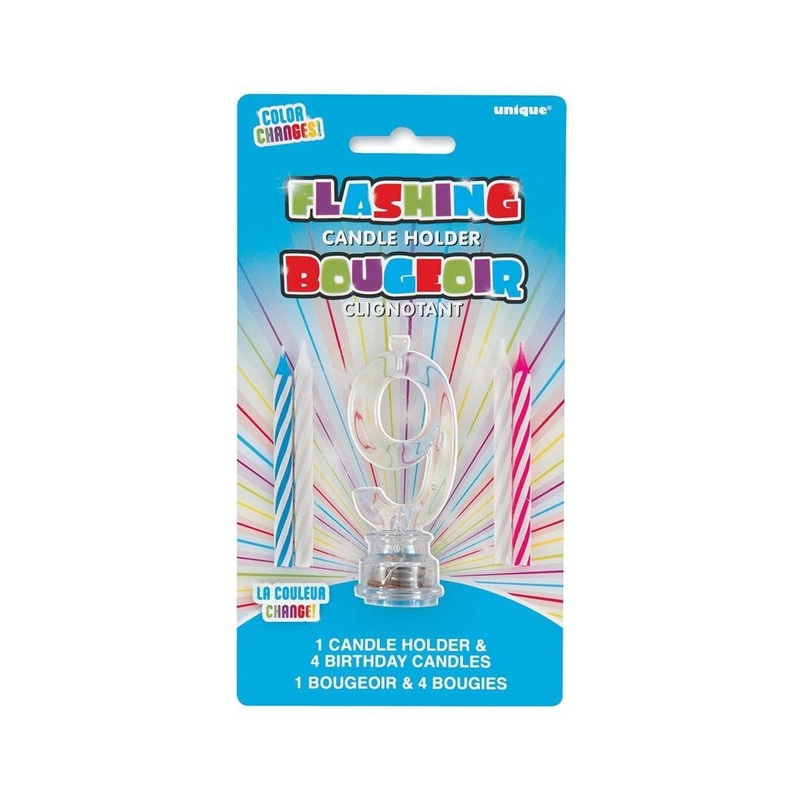Numeral Flashing Candle Holder # 9