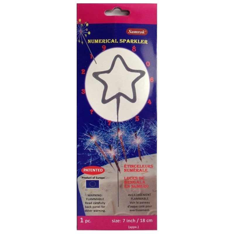 Numeral Sparkler Star Shape