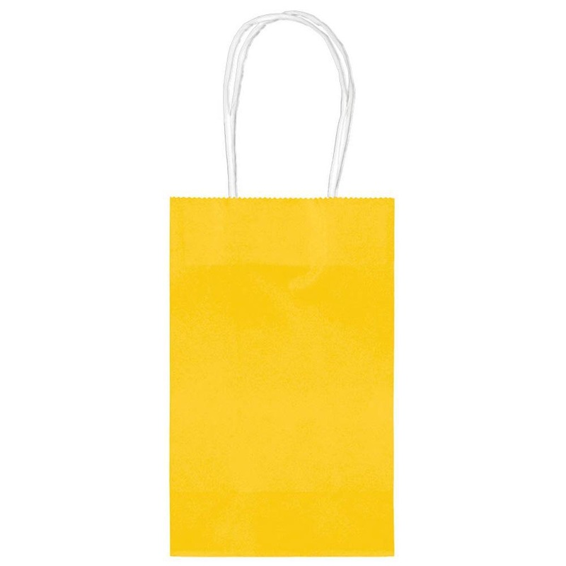 Paper Gift Bags - Yellow 10/pkg