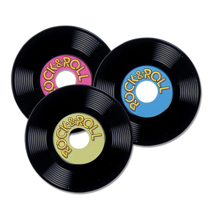 Personalized Plastic Records, Assortment, 1 Count