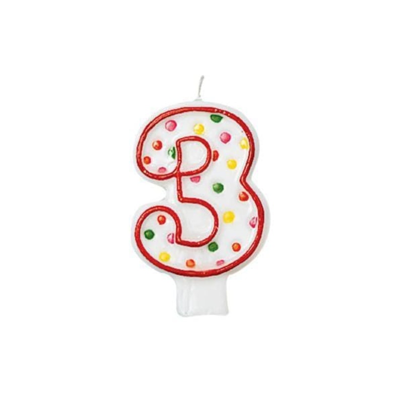 Polka Dots Birthday Candel #3