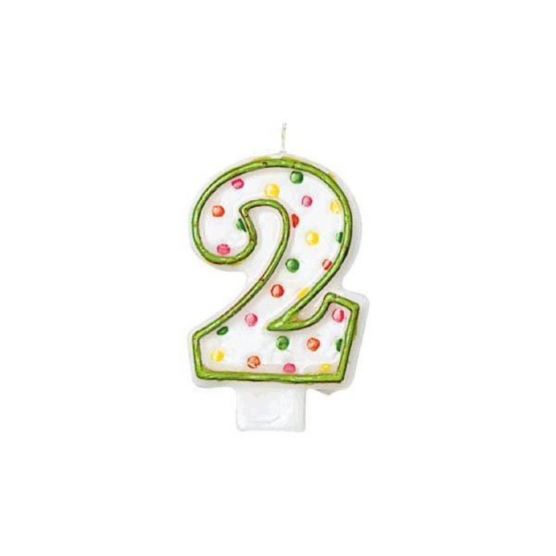Polka Dots Birthday Candle #2