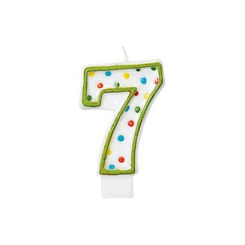 Polka Dots Birthday Candle #7