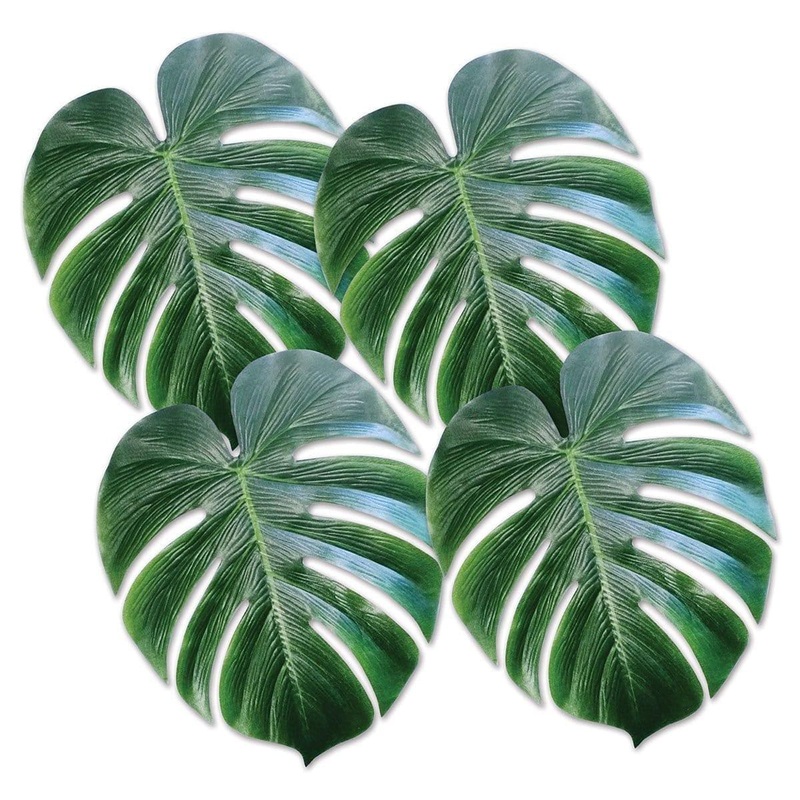 Tropical Palm Leaves 13 Inches, 4 per Package