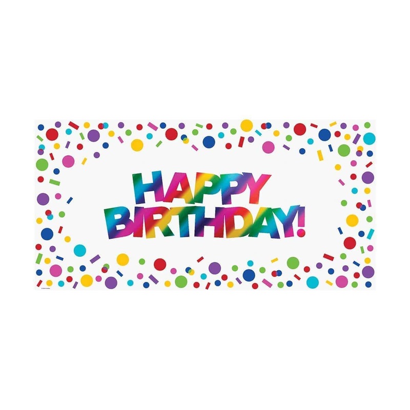 Rainbow Foil Birthday - Banner 20 X 40 In.