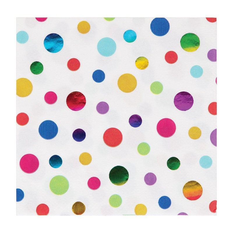 Rainbow Foil Birthday - Beverage Napkins 16/pkg