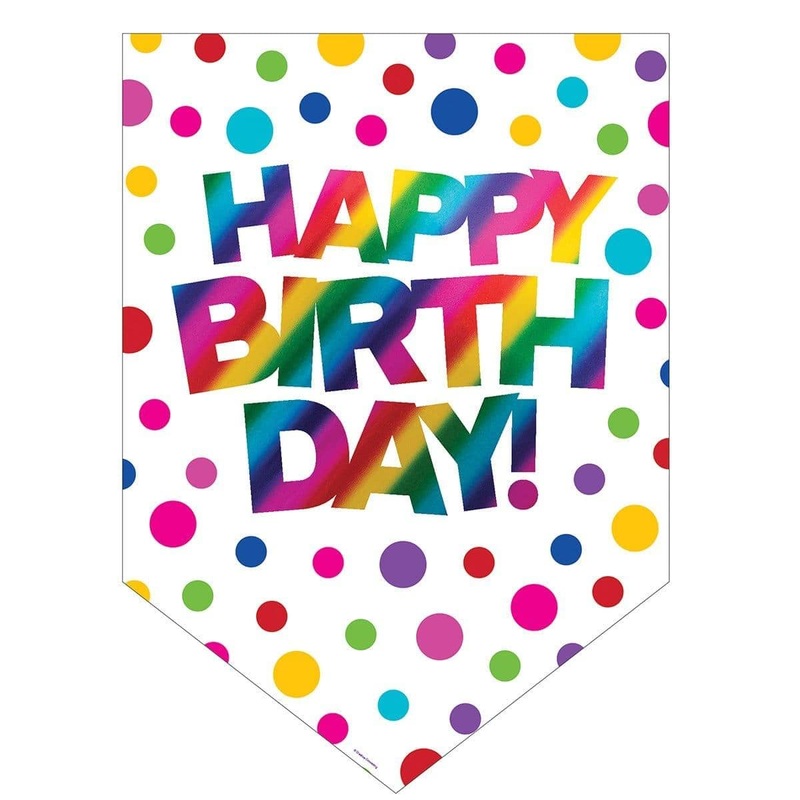 Rainbow Foil Birthday - Door Sign