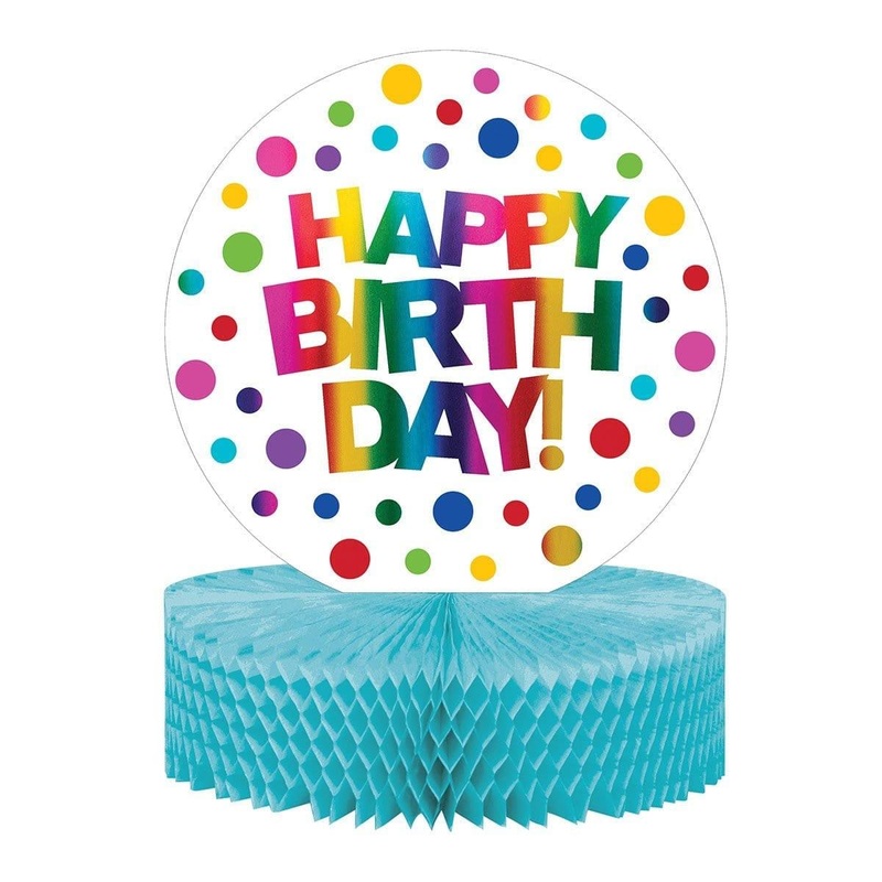 Rainbow Foil Birthday - Honeycomb Centerpiece