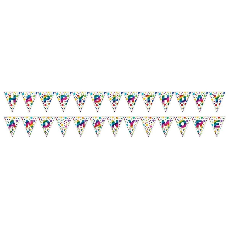 Rainbow Foil Birthday - Pennant Banner