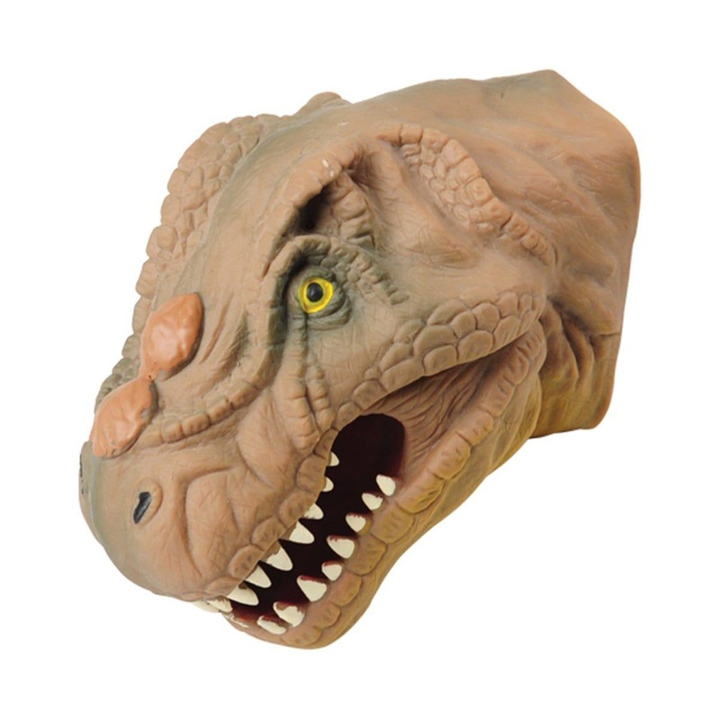 Rubber dinosaur hand puppet