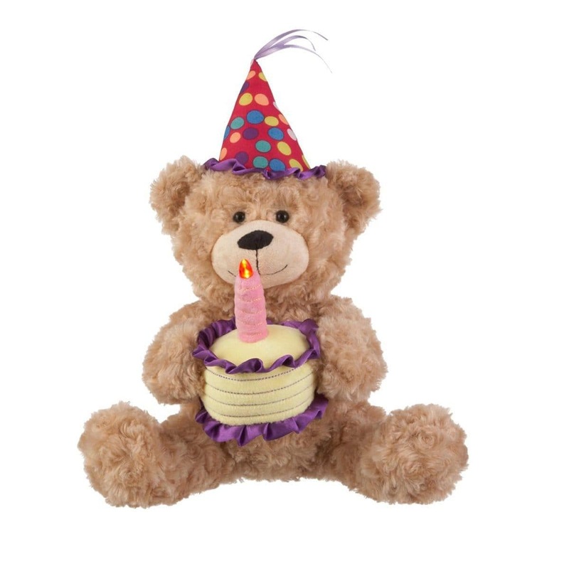 Teddy Bear Plushes W/hat & Cake