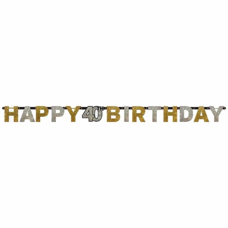 40th Sparkling Celeb - Letter Banner 7ft