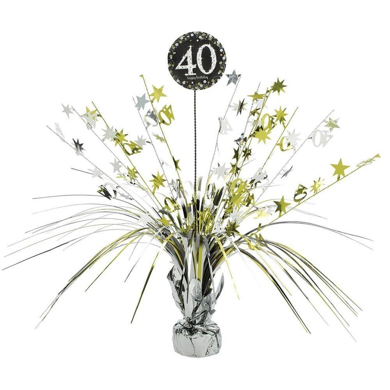 40th Sparkling Celeb - Spray Centerpiece 18 In.