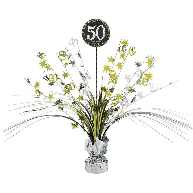 50th Sparkling Celeb - Spray Centerpiece 18 In.