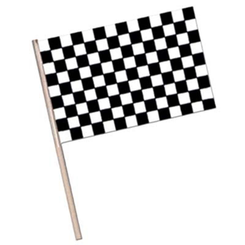 Big Black & White Checkered Flag