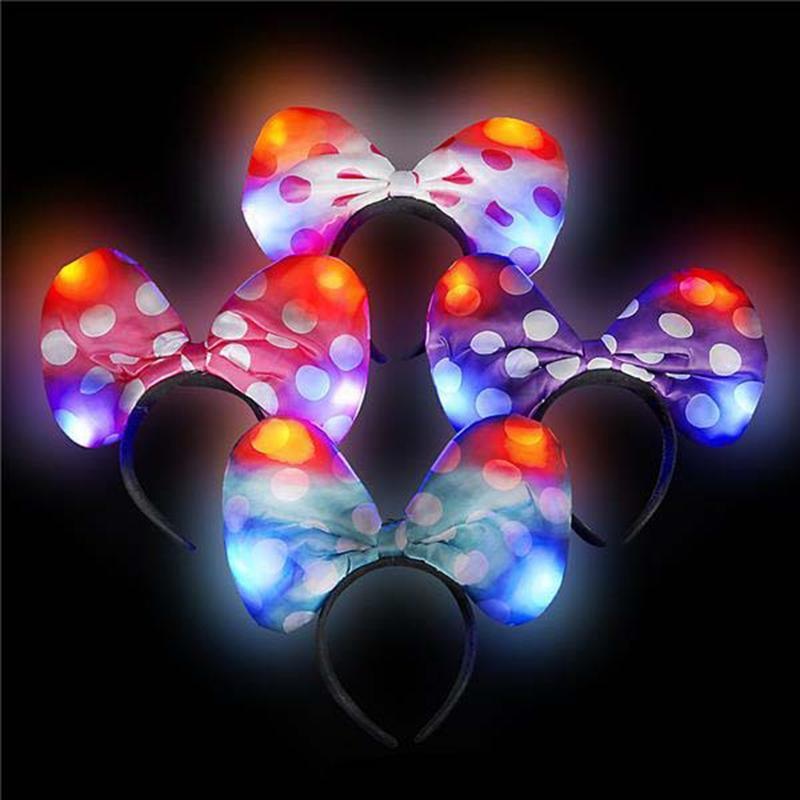 Light-up Bow Headband, 10 Inches, Assortment, 1 Count