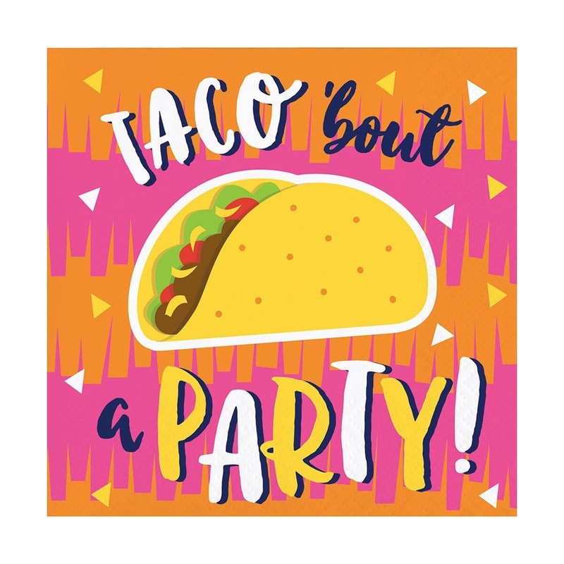 Mexican Fiesta Taco Beverage Napkins, 16 per Package