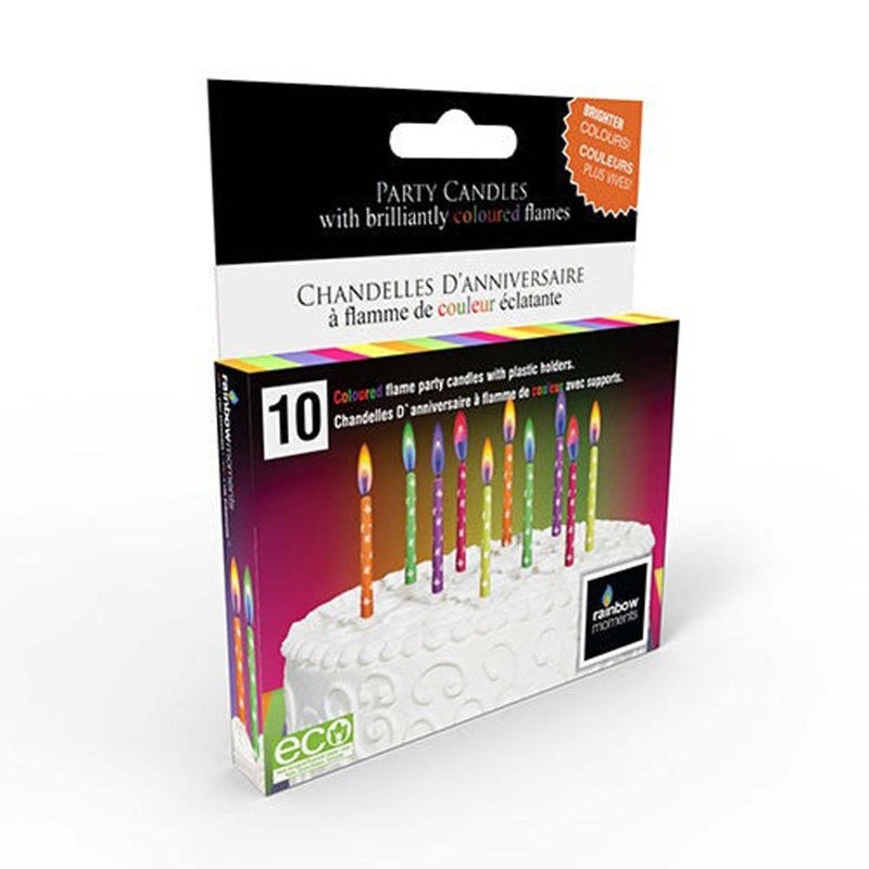 Neon Flame Colour Candle 10/pkg.