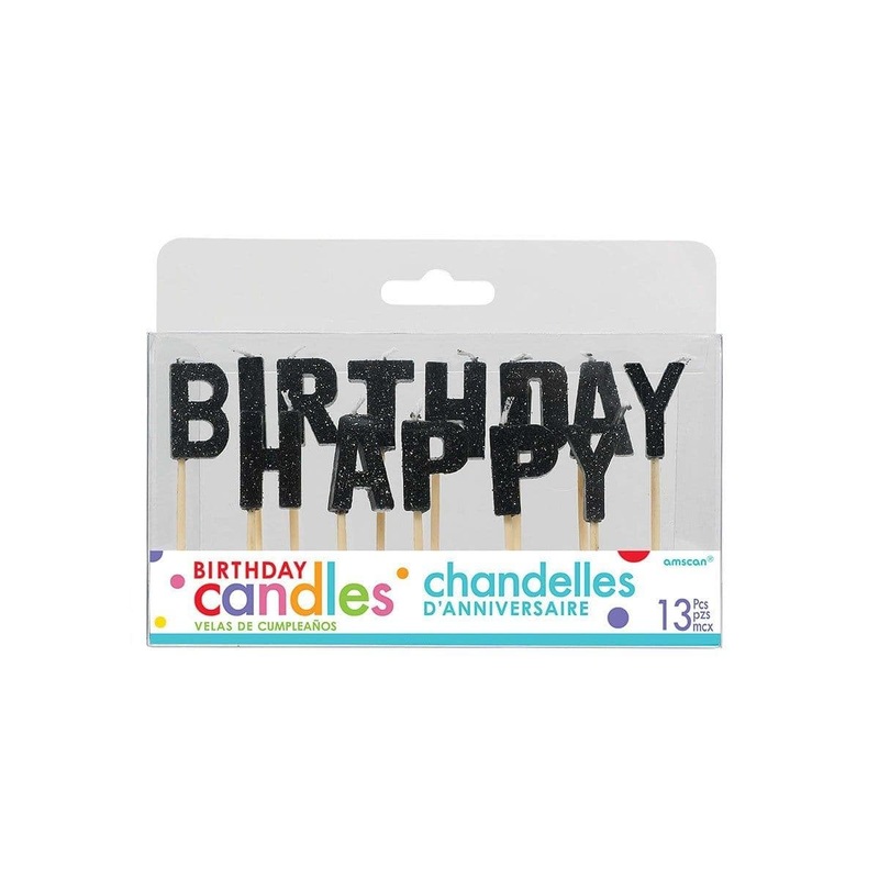 Pick Candles Hbday - Black